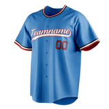 Custom Powder Blue & White Color Fan Baseball Jersey BB01240530WY271