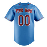 Custom Powder Blue & Crimson Color Fan Baseball Jersey BB01240530WY272