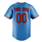 Custom Powder Blue & Crimson Color Fan Baseball Jersey BB01240530WY274