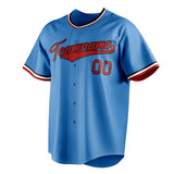 Custom Powder Blue & Crimson Color Fan Baseball Jersey BB01240530WY274