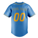 Custom Powder Blue & Gold Color Fan Baseball Jersey BB01240530WY276