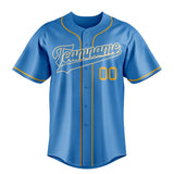 Custom Powder Blue & Gold Color Fan Baseball Jersey BB01240530WY276