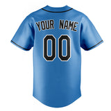 Custom Powder Blue & Black Color Fan Baseball Jersey BB01240530WY277