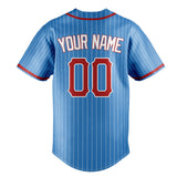 Custom Powder Blue & Red White Pinstripe Fan Baseball Jersey BB01240530WY278