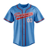 Custom Powder Blue & Red White Pinstripe Fan Baseball Jersey BB01240530WY278