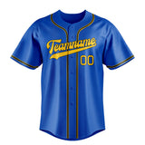 Custom Thunder Blue & Olg Gold Color Fan Baseball Jersey BB01240530WY344