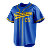 Custom Thunder Blue & Olg Gold Color Fan Baseball Jersey BB01240530WY344