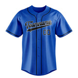 Custom Thunder Blue & Black Color Fan Baseball Jersey BB01240530WY347