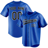 Custom Thunder Blue & Black Color Fan Baseball Jersey BB01240530WY347