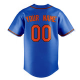 Custom Thunder Blue & Orange Color Fan Baseball Jersey BB01240530WY349