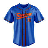 Custom Thunder Blue & Orange Color Fan Baseball Jersey BB01240530WY349