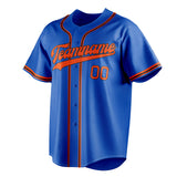 Custom Thunder Blue & Orange Color Fan Baseball Jersey BB01240530WY349