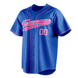 Custom Thunder Blue & Pink Color Fan Baseball Jersey BB01240530WY351