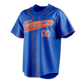 Custom Thunder Blue & Orange Color Fan Baseball Jersey BB01240530WY355