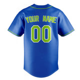 Custom Thunder Blue & Green Color Fan Baseball Jersey BB01240530WY358