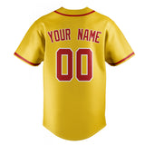 Custom Yellow & Red Color Fan Baseball Jersey BB01240531CK561