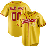 Custom Yellow & Red Color Fan Baseball Jersey BB01240531CK561