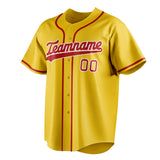 Custom Yellow & Red Color Fan Baseball Jersey BB01240531CK561