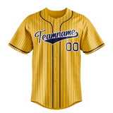 Custom Yellow & Royal Royal Pinstripe Fan Baseball Jersey BB01240531CK562