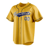 Custom Yellow & Royal Royal Pinstripe Fan Baseball Jersey BB01240531CK562