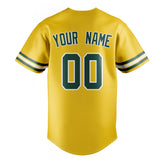 Custom Yellow & Green Color Fan Baseball Jersey BB01240531CK565