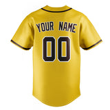 Custom Yellow & Brown Color Fan Baseball Jersey BB01240531CK566