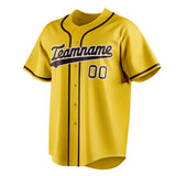 Custom Yellow & Brown Color Fan Baseball Jersey BB01240531CK566