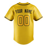 Custom Yellow & Gold Color Fan Baseball Jersey BB01240531CK570