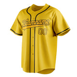 Custom Yellow & Gold Color Fan Baseball Jersey BB01240531CK570