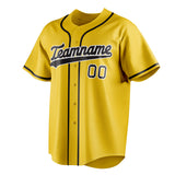 Custom Yellow & Black Color Fan Baseball Jersey BB01240531CK573