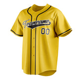 Custom Yellow & Black Color Fan Baseball Jersey BB01240531CK574