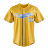 Custom Yellow & Light Blue Light Blue Pinstripe Fan Baseball Jersey BB01240531CK577