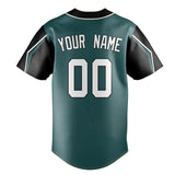 Custom Midnight Green & White 3 Colors Arm Shapes Fan Baseball Jersey BB01240531JZ443