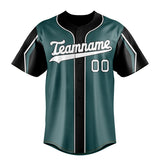 Custom Midnight Green & White 3 Colors Arm Shapes Fan Baseball Jersey BB01240531JZ443