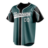 Custom Midnight Green & White 3 Colors Arm Shapes Fan Baseball Jersey BB01240531JZ443