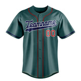 Custom Midnight Green & Navy Color Fan Baseball Jersey BB01240531JZ448