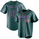 Custom Midnight Green & Navy Color Fan Baseball Jersey BB01240531JZ448