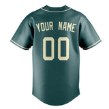 Custom Midnight Green & Cream Color Fan Baseball Jersey BB01240531JZ449