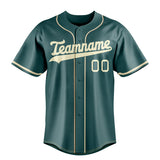 Custom Midnight Green & Cream Color Fan Baseball Jersey BB01240531JZ449