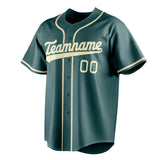 Custom Midnight Green & Cream Color Fan Baseball Jersey BB01240531JZ449