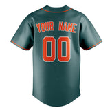 Custom Midnight Green & Orange Color Fan Baseball Jersey BB01240531JZ456