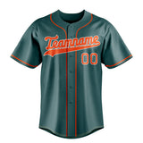 Custom Midnight Green & Orange Color Fan Baseball Jersey BB01240531JZ456