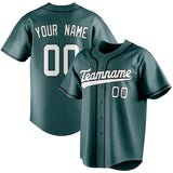 Custom Midnight Green & White Color Fan Baseball Jersey BB01240531JZ457