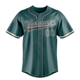 Custom Midnight Green & Gray Color Fan Baseball Jersey BB01240531JZ458