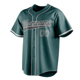 Custom Midnight Green & Gray Color Fan Baseball Jersey BB01240531JZ458