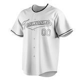 Custom White & Black Color Fan Baseball Jersey BB01240531LH503