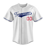 Custom White & Royal Color Fan Baseball Jersey BB01240531LH504