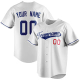 Custom White & Royal Color Fan Baseball Jersey BB01240531LH504