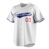 Custom White & Royal Color Fan Baseball Jersey BB01240531LH504