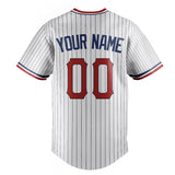 Custom White & Red Black Pinstripe Fan Baseball Jersey BB01240531LH505